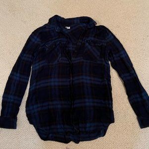 Urban Outfitters BDG Black and Blue Flannel